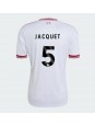 Moški Nogometna dresi replika Liverpool Jeremy Jacquet #5 Gostujoči 2026-27 Kratek rokav Moški Nogometna dresi replika Liverpool Jeremy Jacquet #5 Gostujoči 2026-27 Kratek rokav
